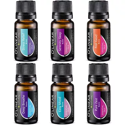 Top 6 Blends Essential Oils Set Aromatherapy For Diffuser Blends Oils For Stress • $13.99