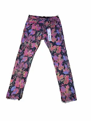 Purple Brand Jeans Camo Acid Print Five- Pocket Mens Size 34x34 Colorful Leaves • $100