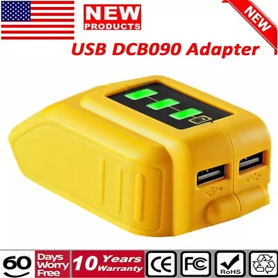 For Dewalt DCB090 USB Charging Battery Adapter Power Charger 12V 20V Portable • $9.99