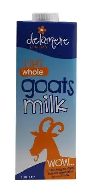 Delamere Dairy UHT Whole Goats Milk - 1 Litre (Pack Of 6) • £22.20