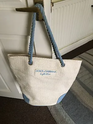 D&G Dolce & Gabbana Light Blue Ladies Women’s Beach Shoulder Tote Bag Handbag • £19.99