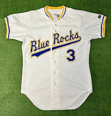 VTG Y2K Rare 00s Wilmington Blue Rocks Game Used Minor League MiLB Jersey 42 • $100