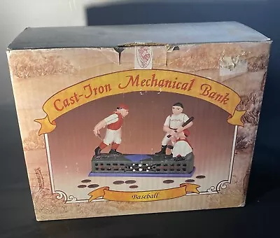 Vintage Cast Iron Mechanical Baseball Bank By Heritage Mint Ltd • $40