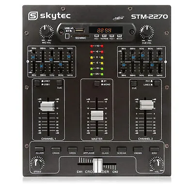 £106.99 • Buy Skytec 172.982 Bluetooth Audio DJ Mixer 4 Channels & USB