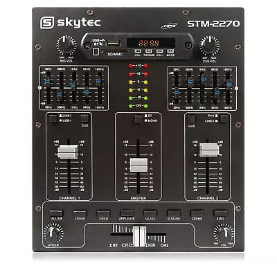 £106.99 • Buy Skytec 172.982 Bluetooth Audio DJ Mixer 4 Channels & USB
