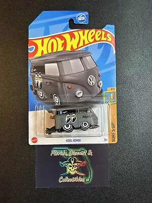 HOT WHEELS KOOL KOMBI MOONEYES Flat Gray HW Surfs Up • $7.99