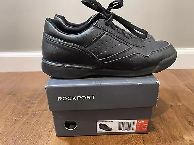 Rockport M7100 Pro Walker Walking Shoes Sneakers Black Leather - Men's 7.5M • $29.99