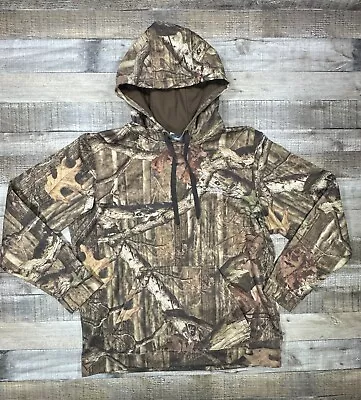 Columbia Hoodie Mens Large Brown Camouflage Outdoor Hunting Pullover Sweatshirt • $24.95