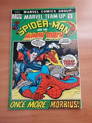 Marvel Team-Up 3 FN+ / Spider-Man & Human Torch / Morbius Appearance / 1972 • $39.99