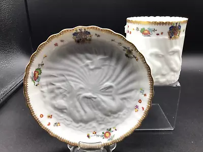 Mottahedeh Vista Alegre Reproduction Of Meissen Swan Porcelain Tea Cup & Saucer • $99.99