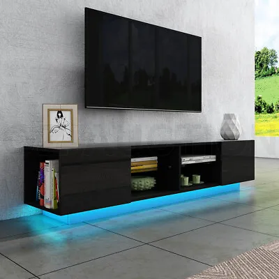 $209.95 • Buy New TV Stand Cabinet Entertainment Unit LED TV Console Table High Gloss Black