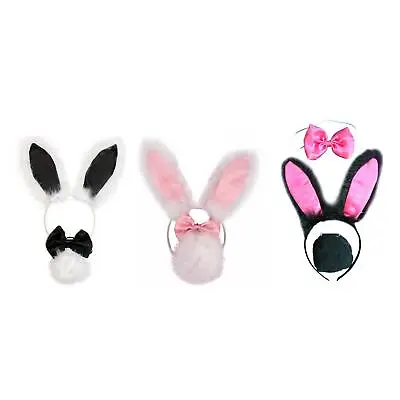 Animal Costume Set Rabbit Ear Headband Dress Up For Role Play Performance • £6.54