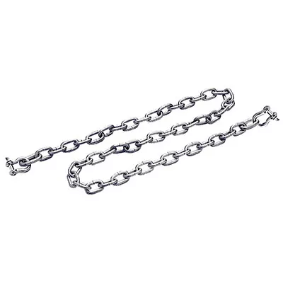 3/16 Inch X 4 Ft Galvanized Anchor Lead Chain With 1/4 Inch Shackles For Boats • $21.80