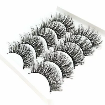 10 Pairs  Mink False Eyelashes Long Thick Natural Fake Eye Lashes Set Makeup UK • £3.29