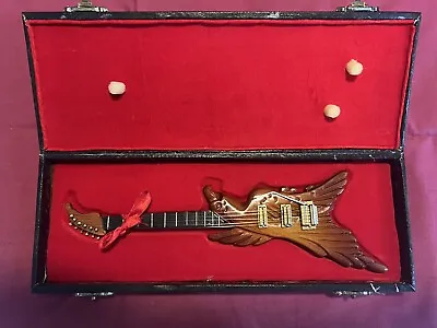 Vintage Miniature Electric Guitar With Case. Eagle Body. • $20