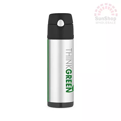 $37.95 • Buy 100% Genuine! THERMOS Intak Hydration 530ml Insulated Drink Bottle Think Green!