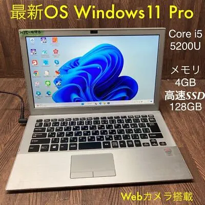 $192.28 • Buy SONY VAIO VJP132C11N Core I5 5200U Windows11Pro 4GB SSD128GB Used Japanese