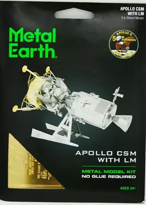 Fascinations Metal Earth Apollo CSM With LM 3D Metal Model Kit #MMS168 • $12.49