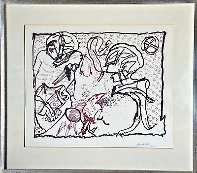 Pierre Alechinsky  Pour Malcom Lowry 1969  Color Radiation Signed Limited • $1053.01