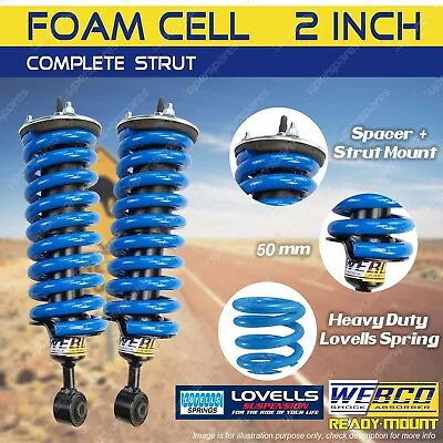 2  50mm Front Foam Cell Complete Strut Lift Kit For Nissan Navara D40 D23 NP300 • $509