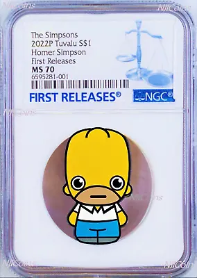 2022 Simpsons HOMER 2nd In Minted Mini Series 1oz Silver $1 Coin NGC MS70 FR • $219.99