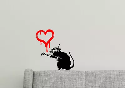 Banksy Love Painting - Sticker Vinyl Decal Graffiti Rat Design Home Wall Art • £2.49