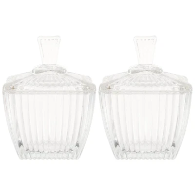 £20.19 • Buy 2 Pcs Candy Buffet Containers Coffee Jar Candy Jar Glass Can Cup Lid Supplies