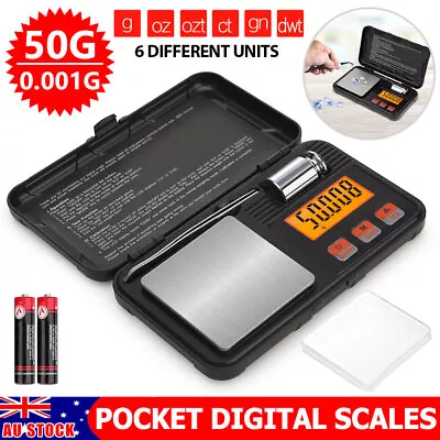 Electronic Pocket Scales Precision Weighing For Powder Gold Jewellery 50g/0.001g • $24.95