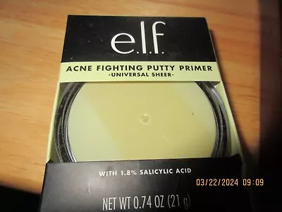  E.L.F. ELF ACNE FIGHTING PUTTY PRIMER Universal SHEER W/ 1.8% SALICYLIC ACID  • $6.89