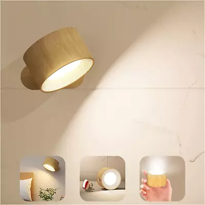 Wall Light LED Wall Lamp With Rechargeable Battery Operated Touch Control 3 Bri • £31.08