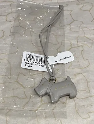 Radley Leather Hanging Dog Tag Ash Grey New With Tags For Handbag Keyring Etc • £7.95