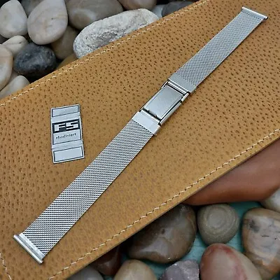 19mm 18mm 16mm Long Stainless Steel Mesh Nos Unused Vintage Watch Band • $131.20
