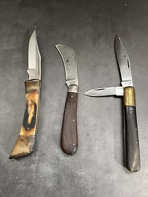 Lot Of (3) Vintage Pocket Knives Parker Kutmaster Bullet • $12.99