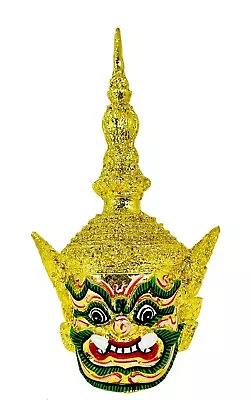 Ravana Ten Head Giant Thai Khon Mask Thai Sculptures Ramayana Thai Décor BUD-070 • $55