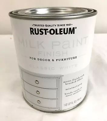 Rust-Oleum Classic White Water-Based Matte Acrylic Milk Paint 1 Qt. 32 Oz. • $13.35