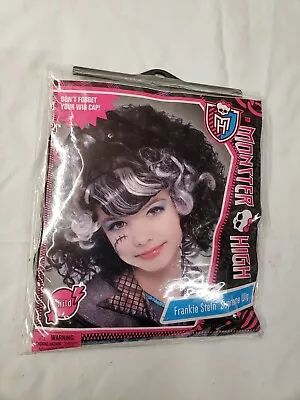 MONSTER HIGH FRANKIE STEIN SUPREME WIG Cap Hair Costume Child Size Halloween New • $14.99