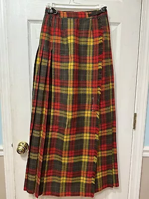 Gor-Ray Wool Pleated Floor Length Vintage Skirt Sz Sm • $35.58