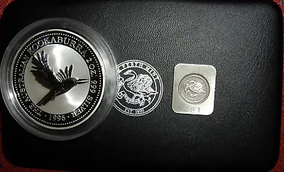 Australia 1996 Kookaburra  2oz Silver Specimen Coin + Ingot Set  Perth Fair • $165