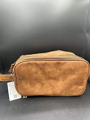 Elviros Toiletry Bag For Men Large Travel Shaving Dopp Kit Organizer PU Leather • $27.99