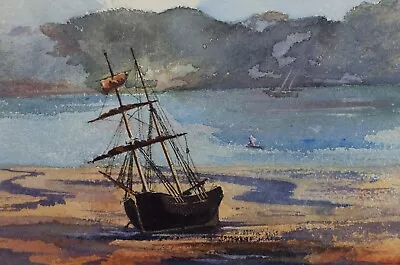 Original Watercolour 'Menai Straits From Bangor'circa 1890 Unknown Artist • £36
