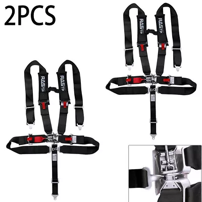 US 5 Point Universal Black Camlock Quick Release Racing Car 3” Belt Harness 2PCS • $145.99