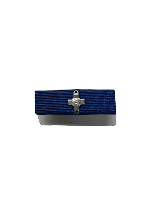 George Cross Medal Ribbon Pin On Bar With Silver George Cross Emblem BRAND NEW • £9.99