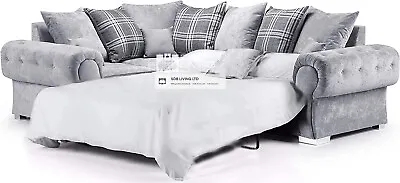 £799.99 • Buy Verona Corner Sofa Bed Fabric Corner Left Hand Or Right Hand Sofabed