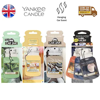 Yankee Candle Hanging Car Jar Air Freshener Odour Neutralizing Scent Fragrance • £5.71