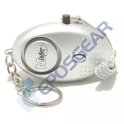 Silver 140db Minder Personal Panic Rape Attack Safety Keyring Alarm Torch • £5.71