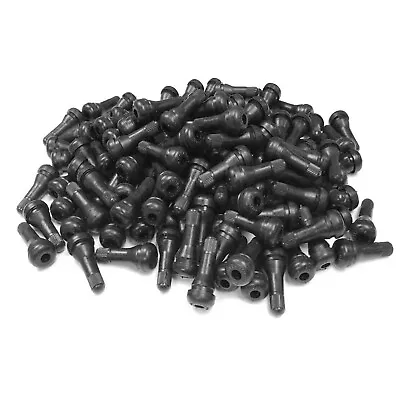 100pcs Car Tire Stem TR 413 TR413 Snap-In Tire Valve Stems Short Black Rubber • $5.99