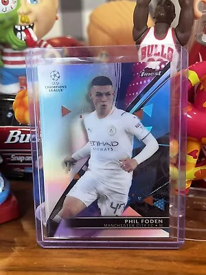 2021-22 Topps Finest UEFA Champions League Phil Foden Refractor #3 Man City⚽️🏆 • $7.75