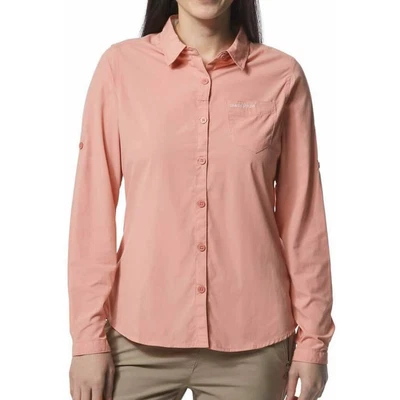 £9.75 • Buy Craghoppers NosiLife Bardo Womens Long Sleeve Shirt - Pink