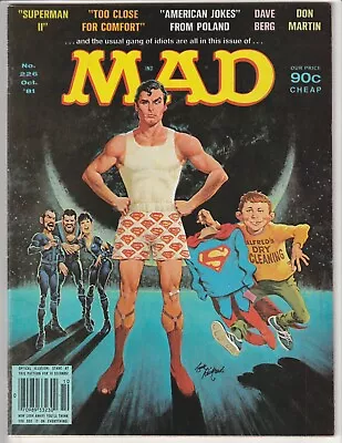 MAD Magazine # 226 Nice Fine 1981 Superman II Jack Richard Cover • $7.95