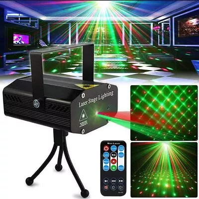 Mini LED Laser Projector Stage R&G Lighting Disco Party Club KTV Remote Control • $19.99